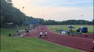 Athletes crossing the line